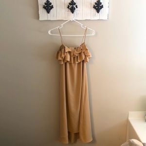 Tan flowy dress